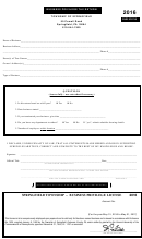 Business Privilege Tax Return Form - 2016 Printable pdf
