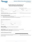 Authorization For The Release Of Protected Health Information Form