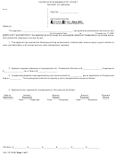 Fillable Application For Interim / Final Professional Compensation Form Printable pdf