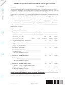 Form Hp9 - Ummc Preoperative And Preanesthetic Patient Questionnaire Form