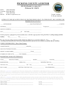 Affidavit For Qualification Of Motor Home, Boat, Watercraft, Or Camper For Residential Status Form - Pickens County Auditor