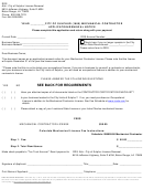 Mechanical Contractor Application/renewal Notice - City Of Sulphur Printable pdf