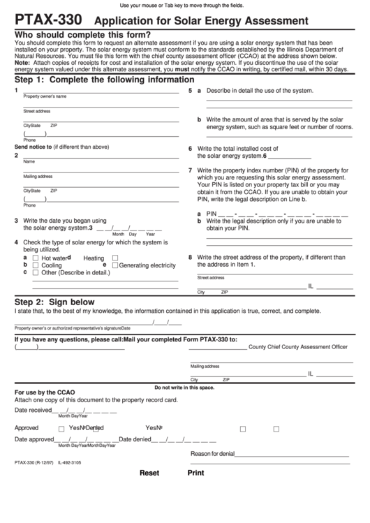 fillable-ptax-330-form-application-for-solar-energy-assessment