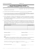Form Jdf 999 - Collection Of Personal Property By Affidavit Pursuant