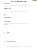 Reference Check Outline Form