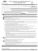 Form 8850 - Pre-screening Notice And Certification Request For The Work Opportunity Credit - 2009