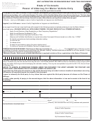 Form Dr 2175 - Power Of Attorney For Motor Vehicle Only