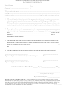Affidavit For The Cancellation Of An Entire Water Right Certificate Form - Oregon