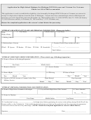 Application For High School Diploma For Michigan Wwii, Korean And Vietnam Era Veterans Form