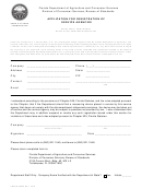 Fdacs-03320 Application Form For Registration Of Service Agencies - Florida Department Of Agriculture And Consumer Services, Division Of Consumer Services, Bureau Of Standards