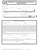 Basic Training Process For Waiver Officers Registration Form