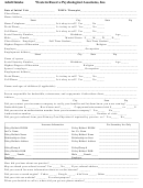 Adult Patient Intake Form