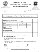 Transient Occupancy Tax Monthly Computation Form - Los Angeles County Treasurer And Tax Collector