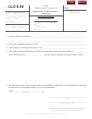 Form Llc-5.40 - Application For Withdrawal Domestic