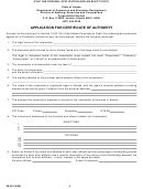 Form 08-410 - Application For Certificate Of Authority