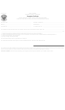 Form R-1346 - Exemption Certificate - State Of Louisiana Department Of Revenue And Taxation - 1997