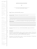 Form Ll:0004 - Articles Of Organization Of Arizona Limited Liability Company
