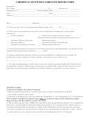 Children & Youth Post Narrative Report Form