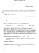 Notification Of Change Form Printable pdf
