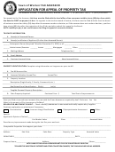 Application For Appeal Of Property Tax Form Printable pdf