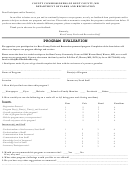 Program/activity Evaluation Form
