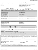 Confidence Test Report Form - Spray Booth - Seattle Fire Department Printable pdf