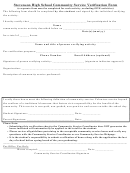 Community Service Verification Form