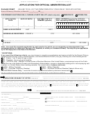 Form Abs-app-10 - Application For Official Absentee Ballot