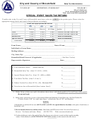 Special Event Sales Tax Return Form - City And County Of Broomfield