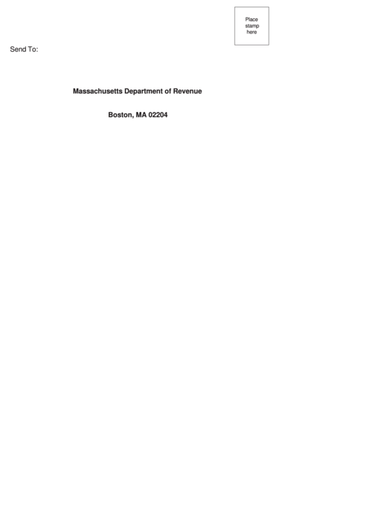 Taxpayer Change Of Address Form - Massachusetts Department Of Revenue Printable pdf