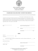 Charitable Organization Consent For Service Form - Arkansas