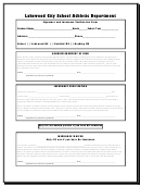 Signature And Insurance Verification Form - Lakewood City School Athletic Department