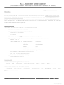 Fall Incident Assessment Form Printable pdf