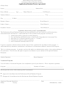 Application/student-parent Agreement Template