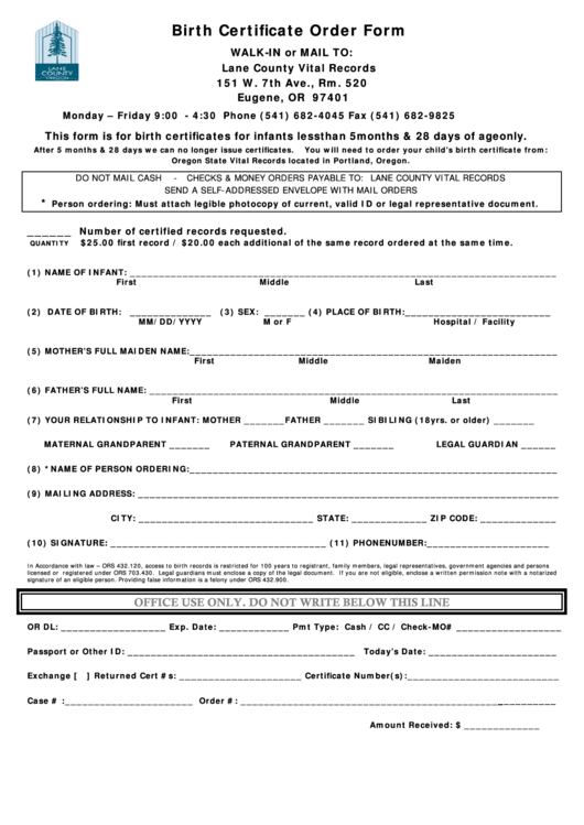 Bell County Birth Certificate Fillable Form Printable Forms Free Online