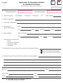 Form E-595ea - Application For Exemption Number For Qualified Purchases - 2011