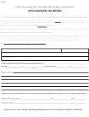 Form Rpd-41071 - Application For Tax Refund - 1998