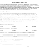 Tenant Sublet Release Form