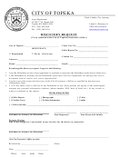 Discovery Request Form - City Of Topeka - Legal Department