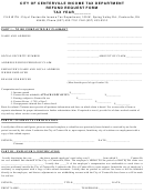 Refund Request Form - City Of Centerville Income Tax Department