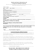 Health And Injury Information And Consent For Medical Treatment Form