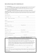 Camp Health Record Form