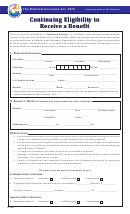 Continuing Eligibility To Receive A Benefit Form - Nib Printable pdf