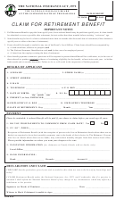 Form B.58 - Claim For Retirement Benefit