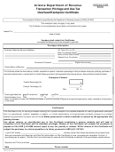 Arizona Form 5006 - Transaction Privilege And Use Tax Overhead Exemption Certificate