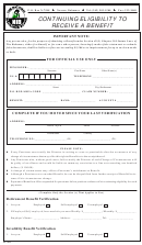 Form B.75b - Continuing Eligibility To Receive A Benefit - Nib Printable pdf