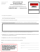 Application For Reinstatement Form - 2012