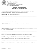 Form Sos-dpr - Domestic Profit Corporation Articles Of Incorporation