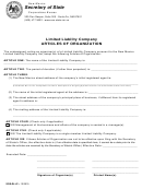 Form Sos-dllc - Limited Liability Company Articles Of Organization