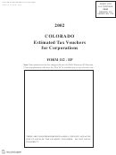 Form 112-ep - Colorado Estimated Tax Vouchers For Corporations - 2002